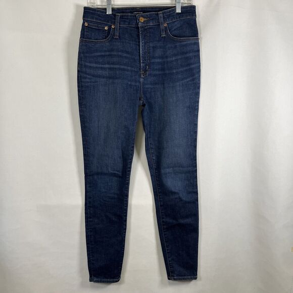 J. Crew Jeans Women's 30 Curvy Toothpick Dark Wash Denim Stretch Skinny Ankle - Picture 1 of 7